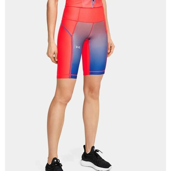Under Armour 1359160 628 Women's Size XS Red/Blue UA Summit Bike Shorts - Picture 1 of 6